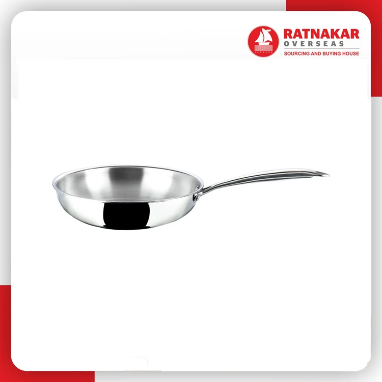High Quality Durable Stainless Steel Frying Pan Stainless Steel Fry Pan With Lid For Sale