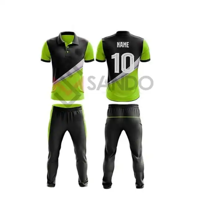 High quality Sustainable Polyester printed cricket uniforms for men women and children sport uniform