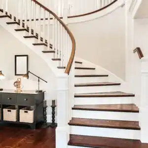 Лидер продаж изогнутая комнатная современная лестница мраморная ступенчатая плитка