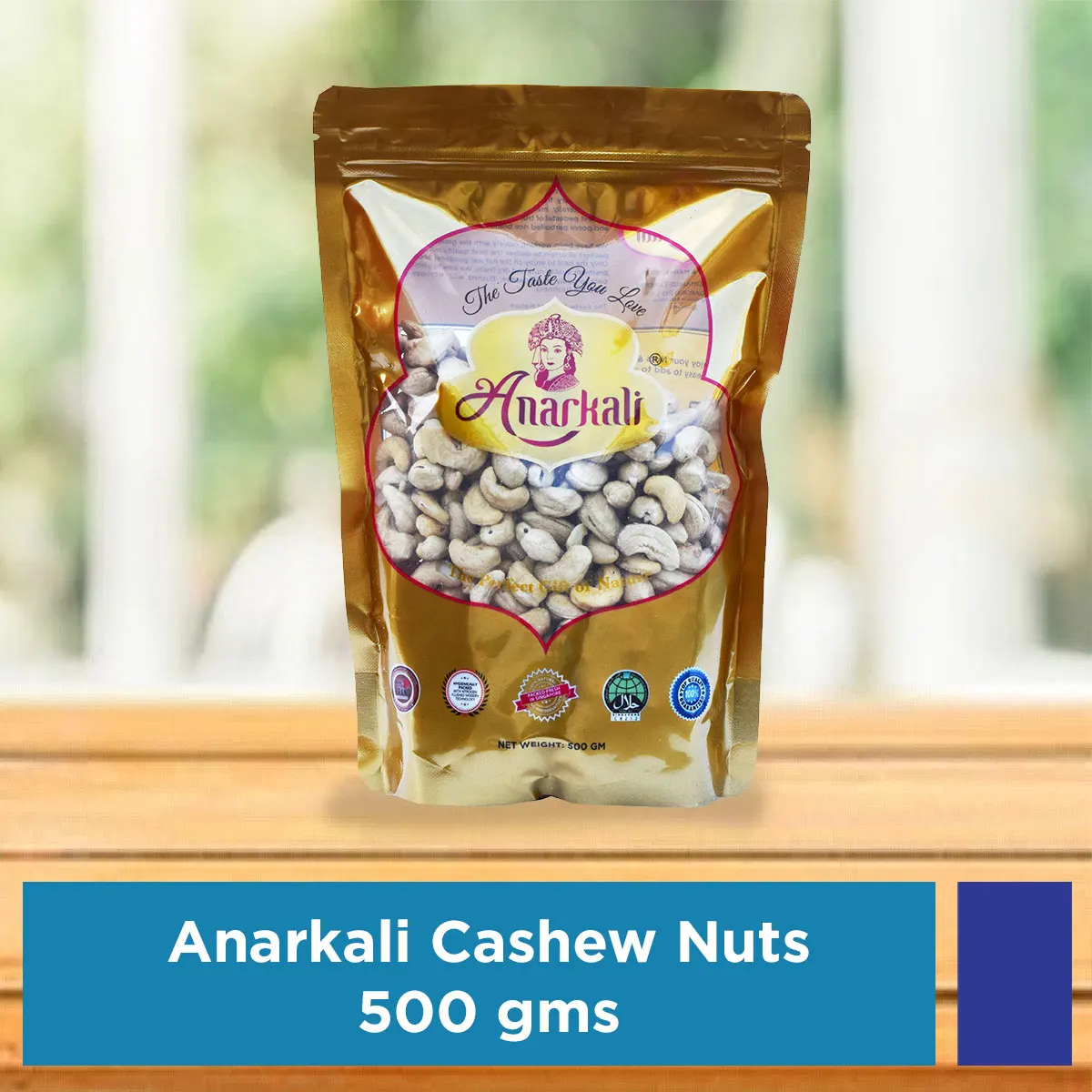 500g Salty Taste Dried Raw Anarkali Brand Cashew Nuts Cashew Kernel