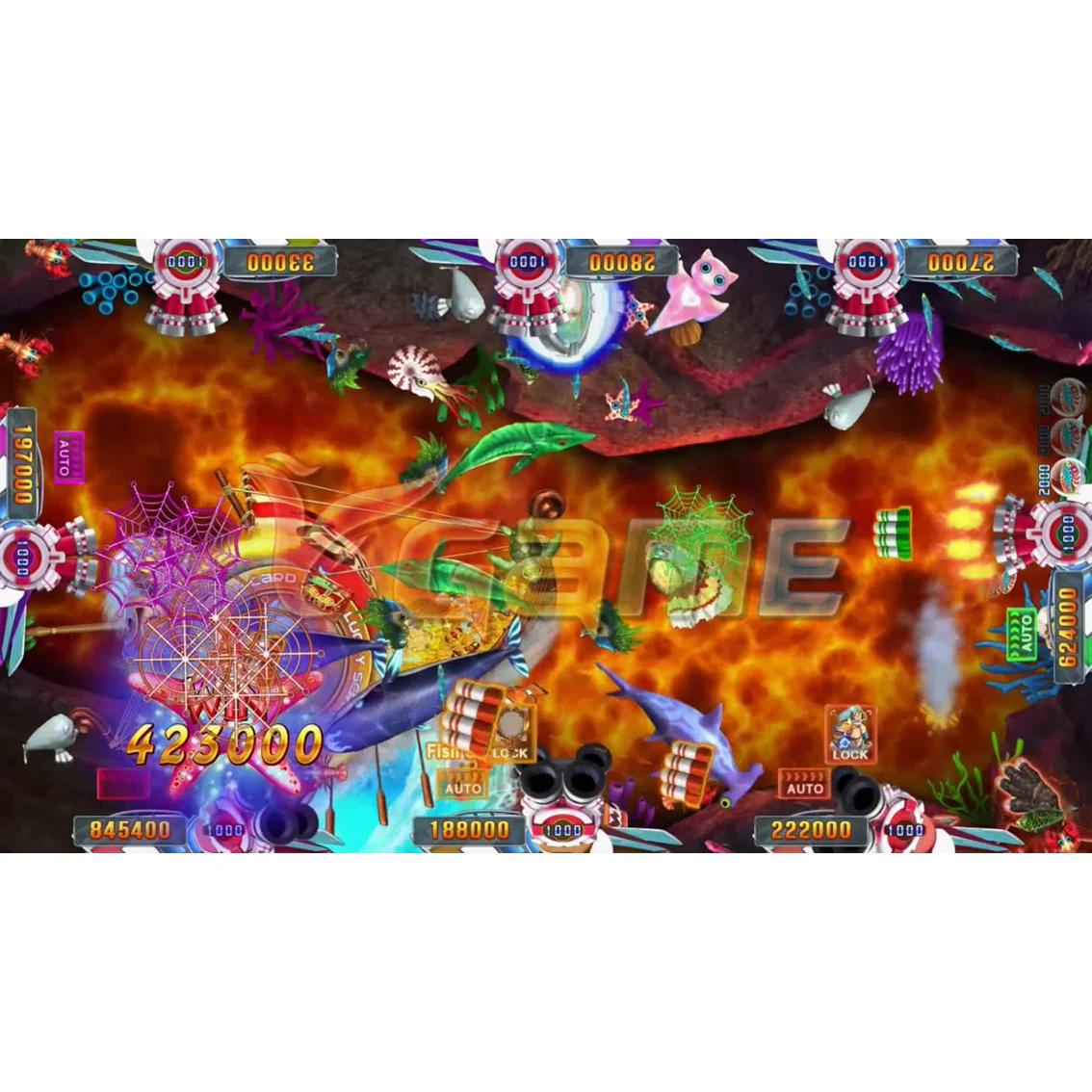 VGAME Ocean Force Fish Game Cabinets Wrath of Ocean King