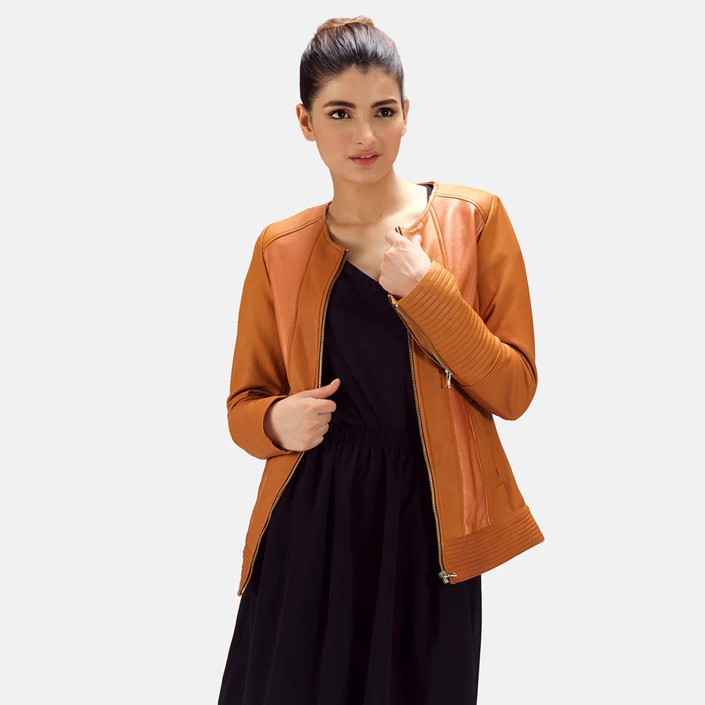 New Simple, Beautiful and Cool Women Windproof Zippered Front Faux Leather Jackets Ladies Vintage Motorcycle Jacket for Women