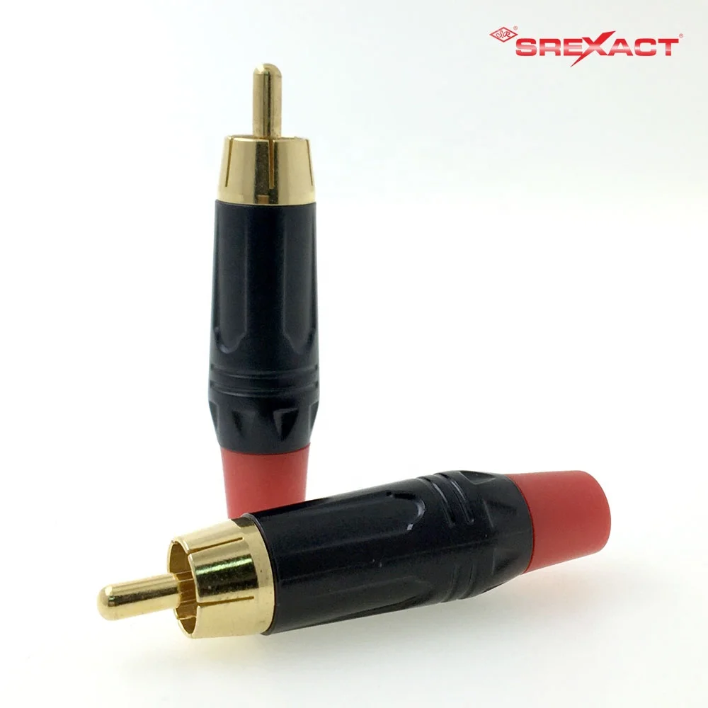 Professional audio male rca gold plated connector