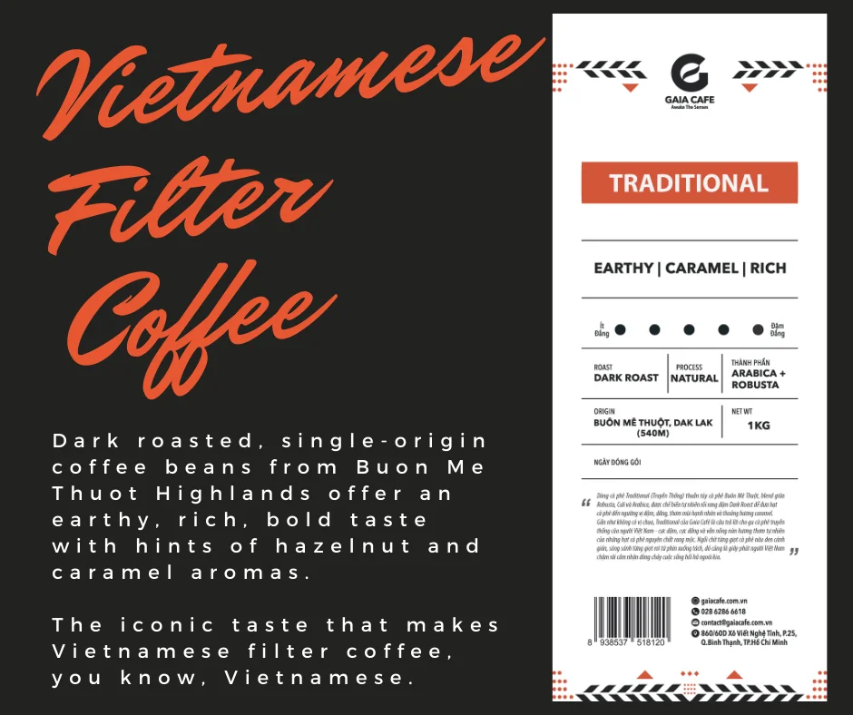Roasted Robusta Coffee Beans Dark Strong Full Bodied From Viet Brand