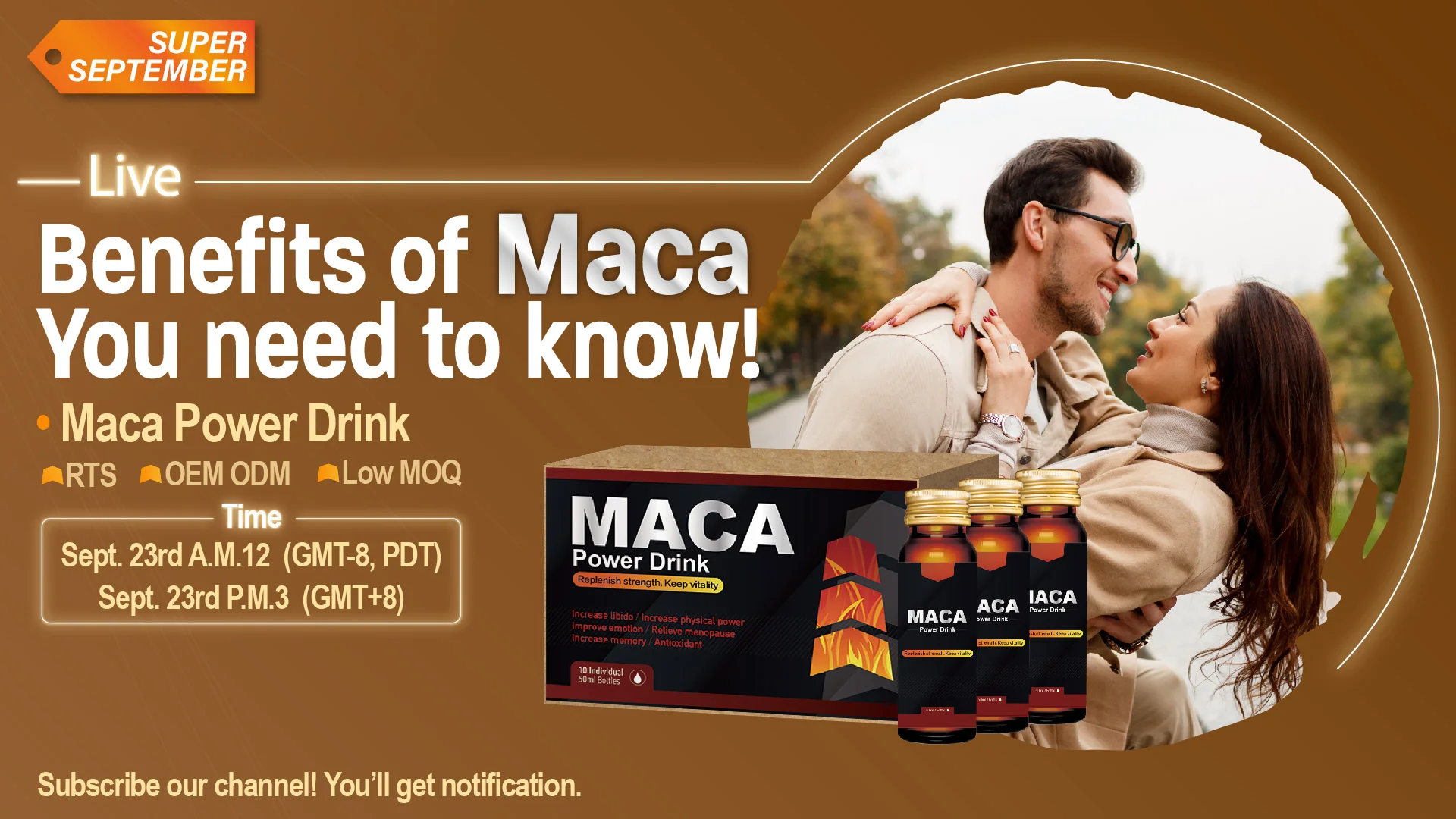 peru maca energy drink live show