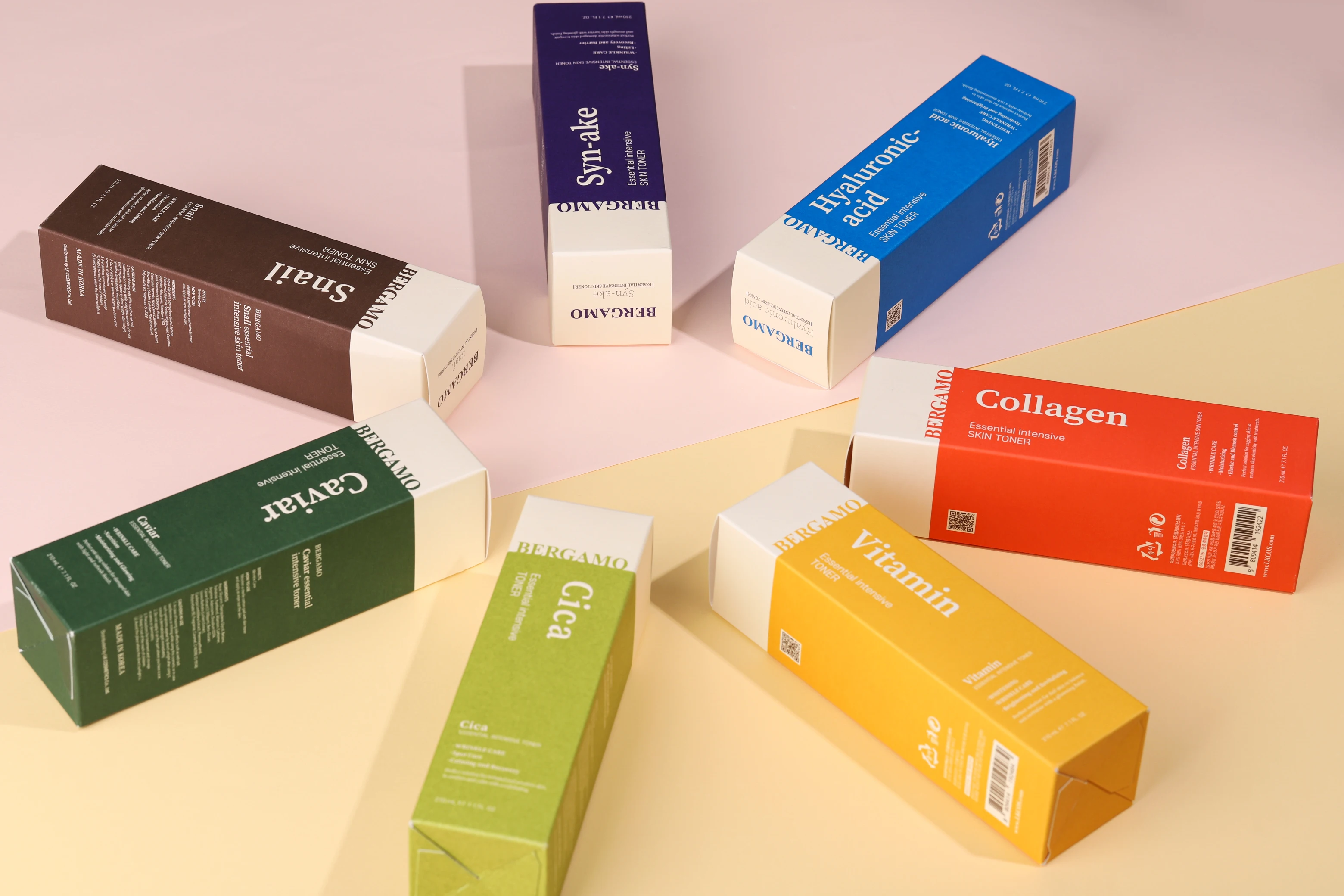 BERGAMO SNAIL ESSENTIAL INTENSIVE TONER made in Korea k-beauty wrinkle care protection nutrition lifting 210ml