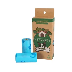 Wholesale Custom Logo Compostable Disposable Environment-friendly Biodegradable Pet Toilet Luxury Clean Dog Poop Bag