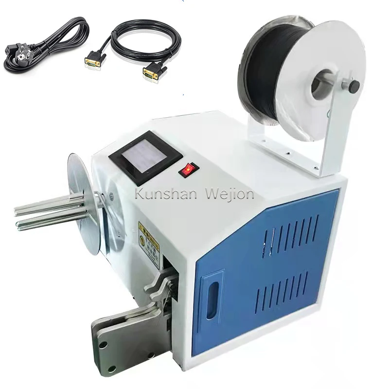 WJ4009 Small size equipment wire wind twist tie machine cable roller winding and bundling power cord coiling and tying machine