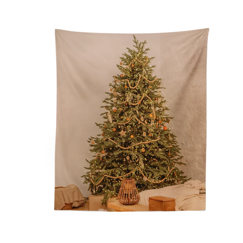 130x150 New Year holiday pictures hanging Christmas tree tapestry