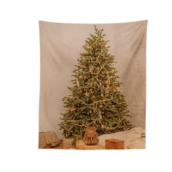 130x150 New Year holiday pictures hanging Christmas tree tapestry