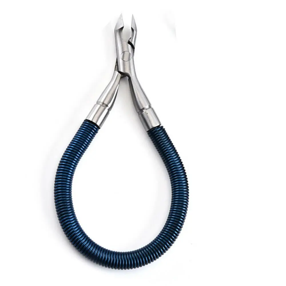 Blue Grip & Snip Spiral Spring Cuticle Trimmer Nippers Cleaner Nail Manicure Tool with customized colors