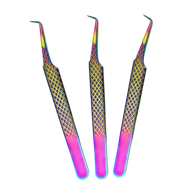 
Eyelash Extensions Tweezer Wholesale Custom Lash Tweezers Set Diamond Grip Volume Eyelash Tweezers Volume Lashes Applicator 
