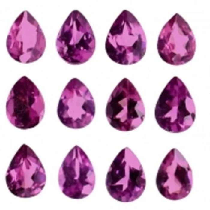  5x7 мм грушевидный натуральный гранат граненый камень