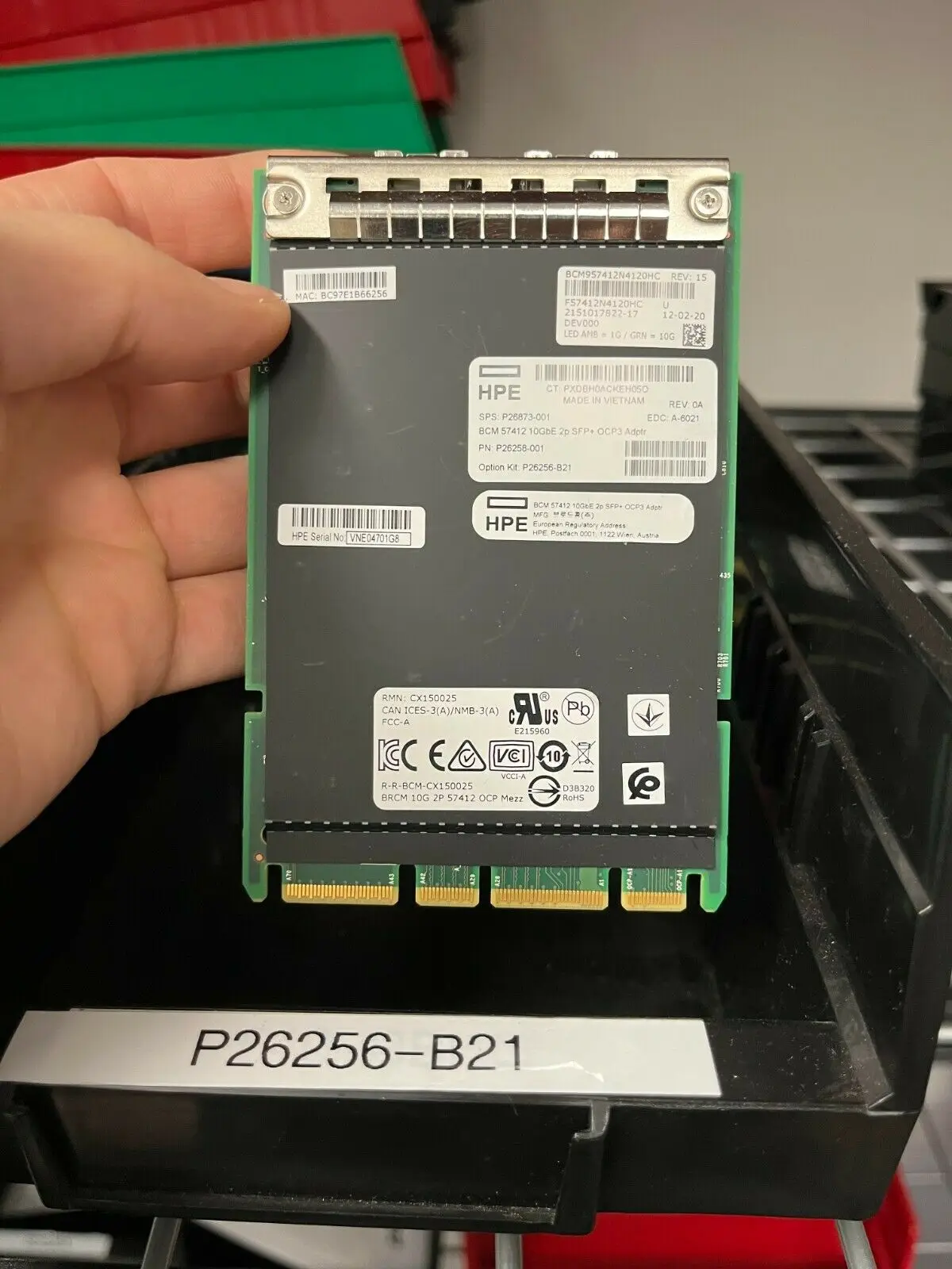 Предприятие Broadcom BCM57412 Ethernet 10 ГБ 2-порт для программирования в производственных условиях + OCP3