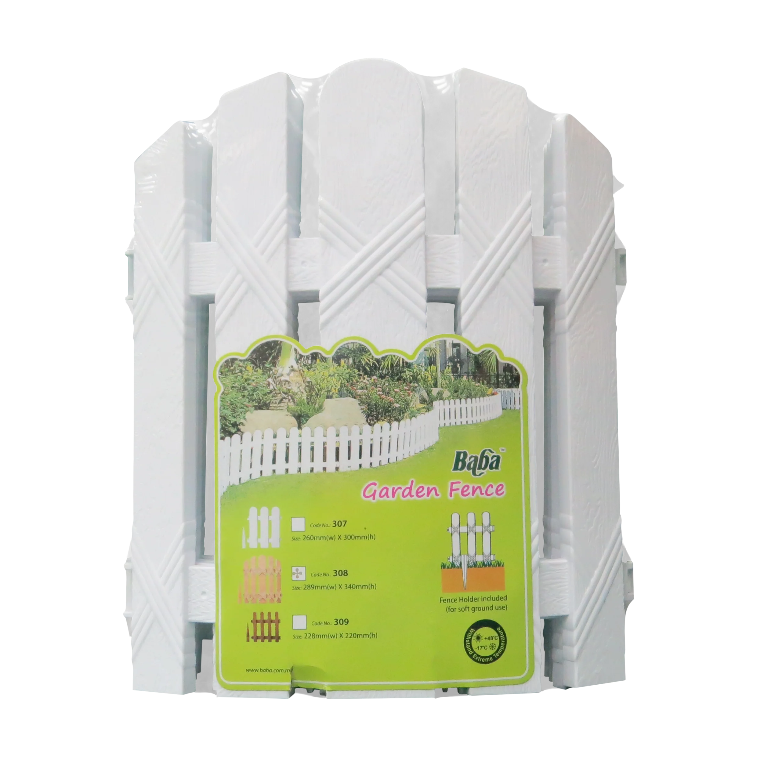 Malaysia Best Selling Fence Garden White Biodegradable Plastic Decorative Garden Fences