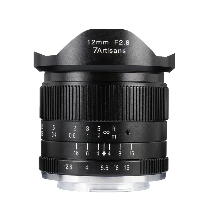 
7Artisans 12mm F2.8 Wide angle Lens APS-C Black EOSM Mount For Canon 