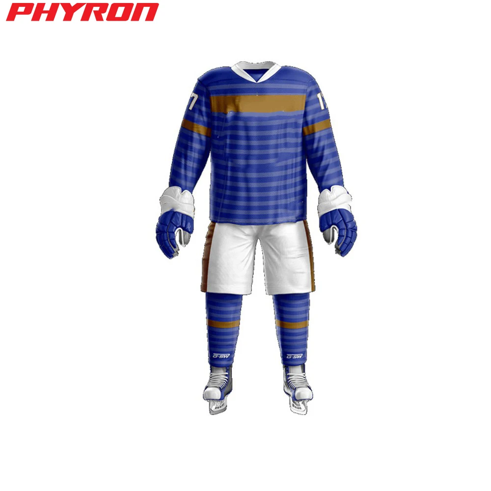 Newest Ice Hockey Uniform 100% Polyester Any Logo Custom Reversible Hockey Uniform