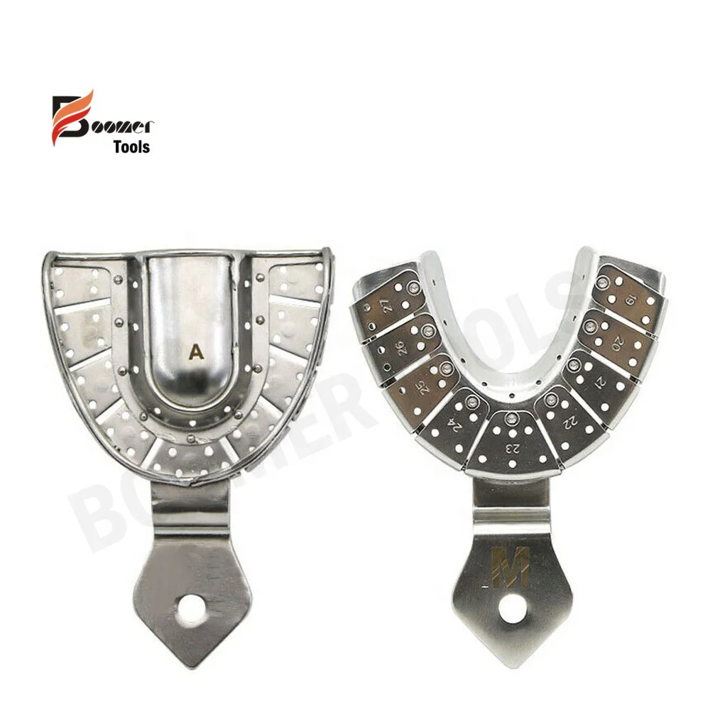 12 шт., стоматологический отпечаток из нержавеющей стали, 6 размеров