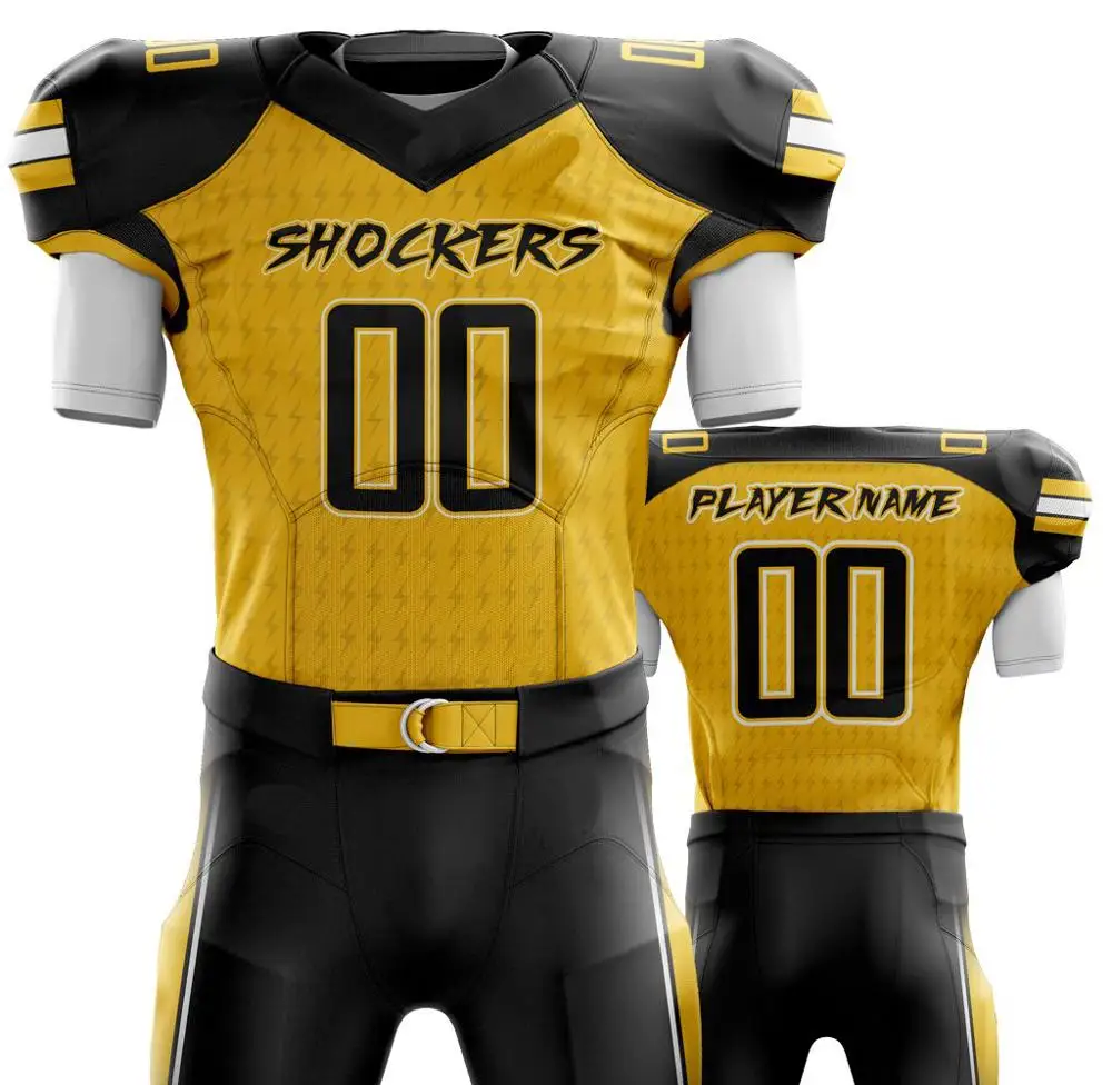 Fully Custom Football Jerseys & Matching Pant adult American Uniform/Youth Club 100% Polyester American Football Uniforms