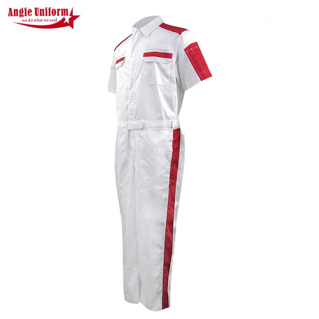 Wholesale Custom Polyester Cotton white Multi Pockets Man Work Uniform Overall Suit Set Construction Worker Uniforms