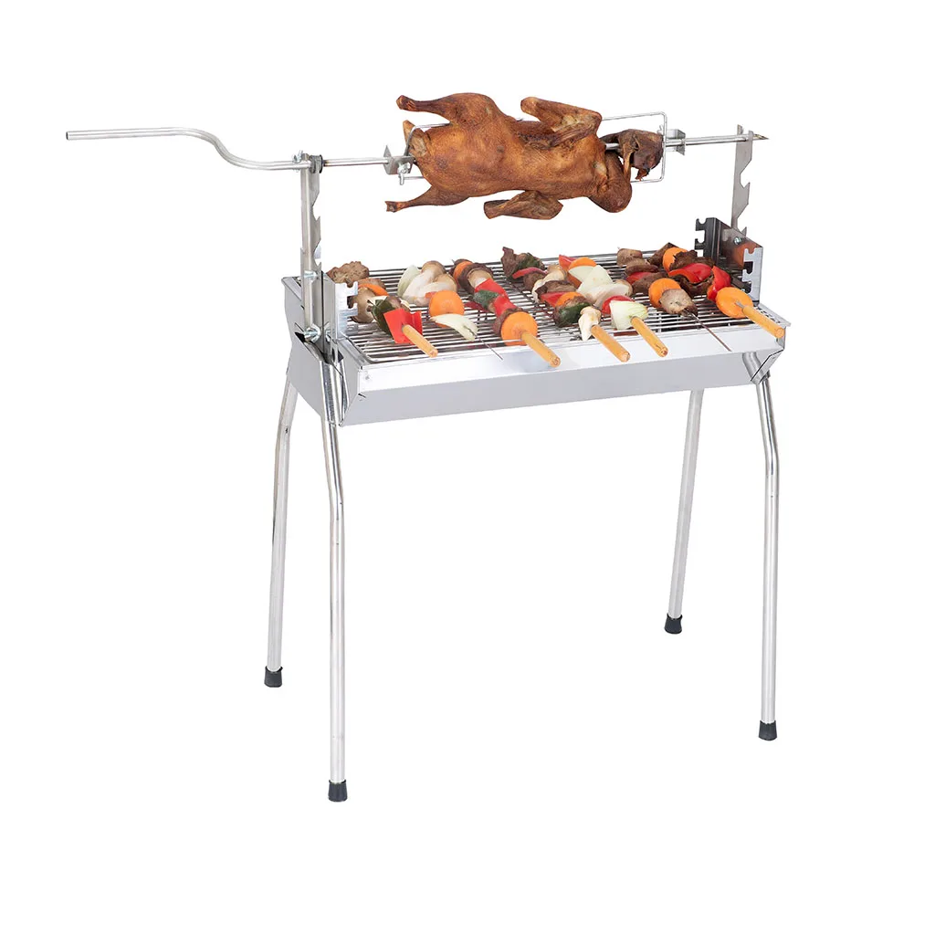  Вращающийся гриль из нержавеющей стали уличный для барбекю уголь по конкурентоспособной цене