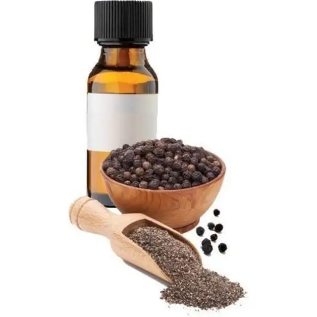 Best grade high quality black pepper oil for reduce muscle pain from India