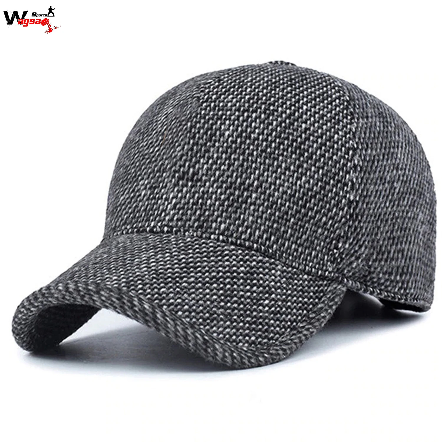 Шерстяная Вязаная Дизайнерская зимняя шапка мужские утепленные шапки с ушами