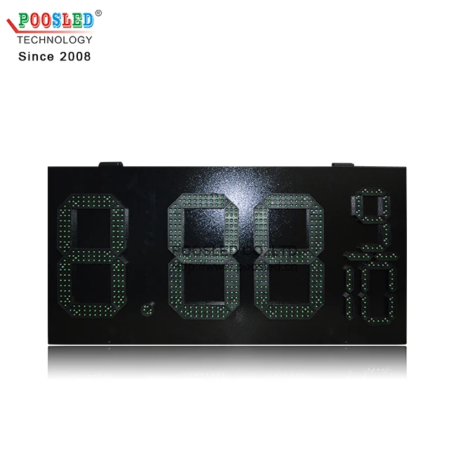 Customized LED gas price screen advertising player 7 segments price display led oil gas station sign with RF remote control