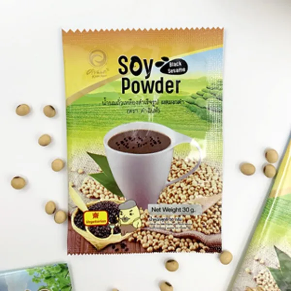 Half Sterilized 210g Organic Instant Soy Milk Powder With Black Sesame From Thailand