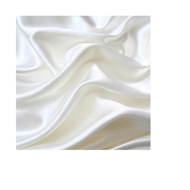 Crepe Silk Satin Lycra Fabric White Color Wholesale with Great Price by VintexLace Hot Sale Off