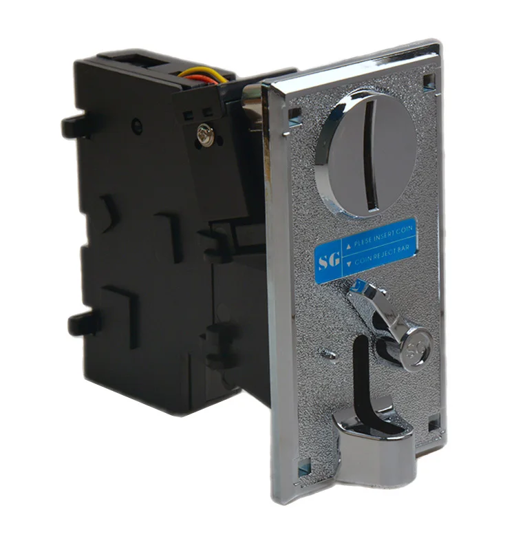 
CPU Comparable Arcade Token Coin Acceptor with Metal Front Panel Coin Acceptor for Vending Machine 