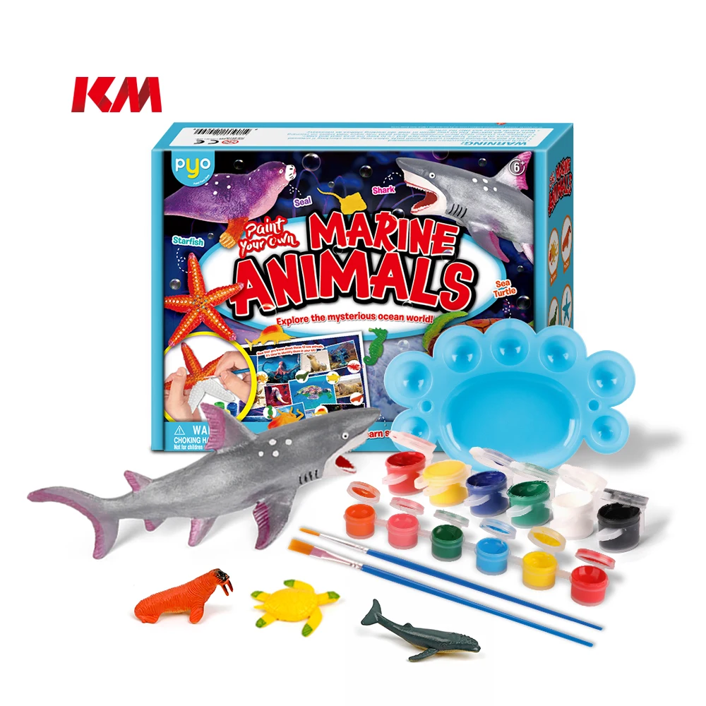 Hot Sell DIY Tool Painting Drawing Toys Arts Craft Handmade Marine Animals Kit STEM Educational Toys