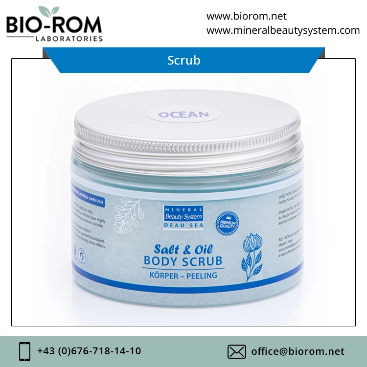 Dermatological Tested Private Label Available Dead Sea Salt Scrub