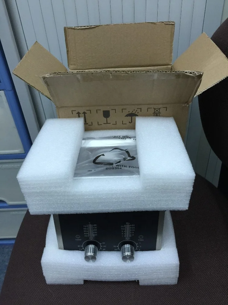 Top grade Stainless steel thick tank  Easy operation heater and timer with LED bar mini small size 0.7 Liter Ultrasonic cleaner