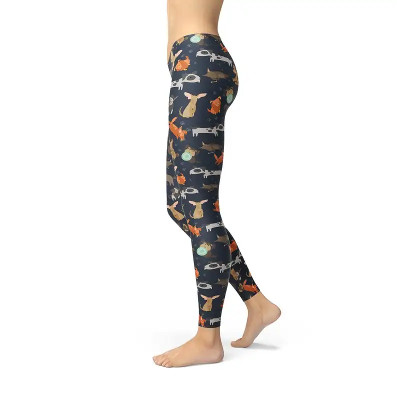 CUSTOM WITH YOUR BRAND LOGO Dog Leggings For Women - Workout Leggings
