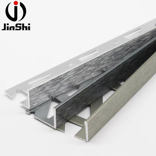 Brushed Aluminum Extrusion Profiles Tile Metal Trim L Shaped Tile Trim Strips Manufacturers