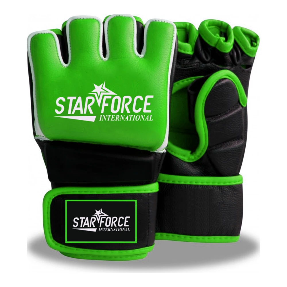 cheap price Pakistani Wholesale Black and Red Customized cow hide Leather Boxing Gloves