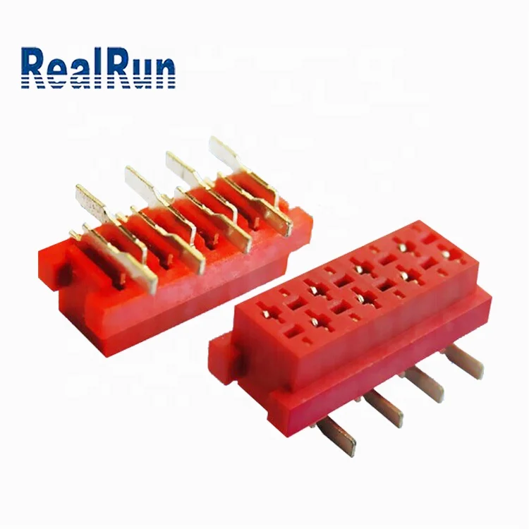 1.27*1.5mm Red IDC 20 pin Female SMT Micro Match Socket Connector