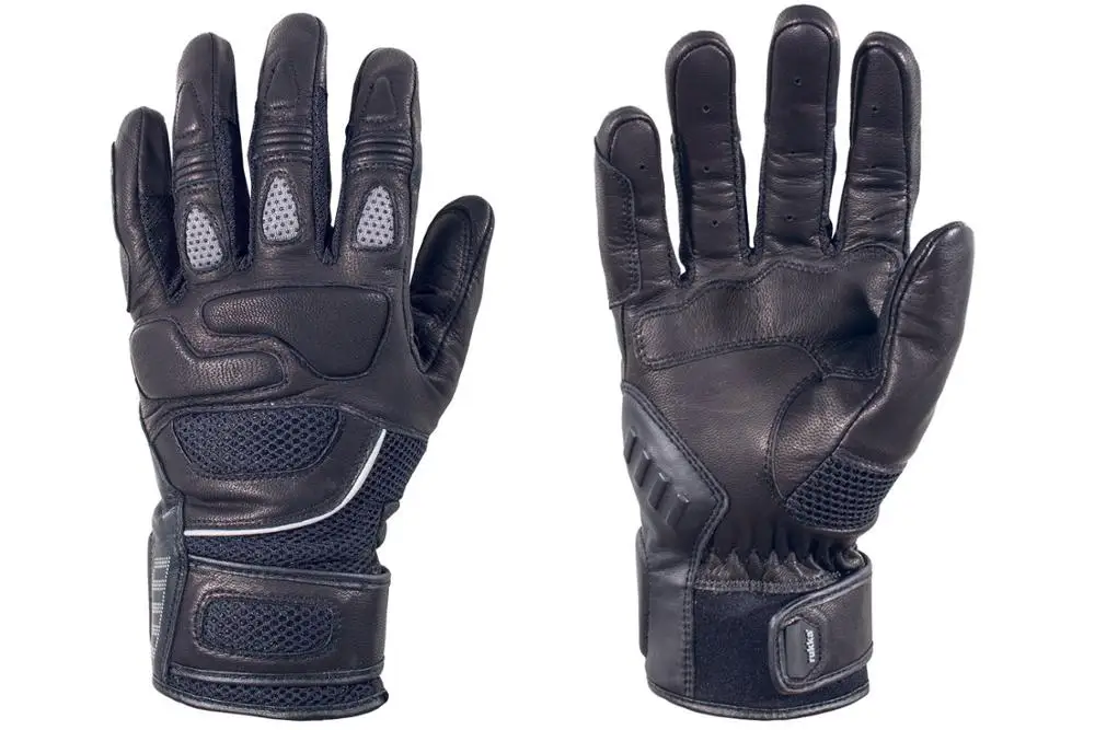 Pure leather Safety Goatskin biker gloves with extra finger protection racing gloves motorbike jackets and gloves