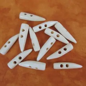 Premium quality  Shiny natural buffalo BONE toggle button for coat