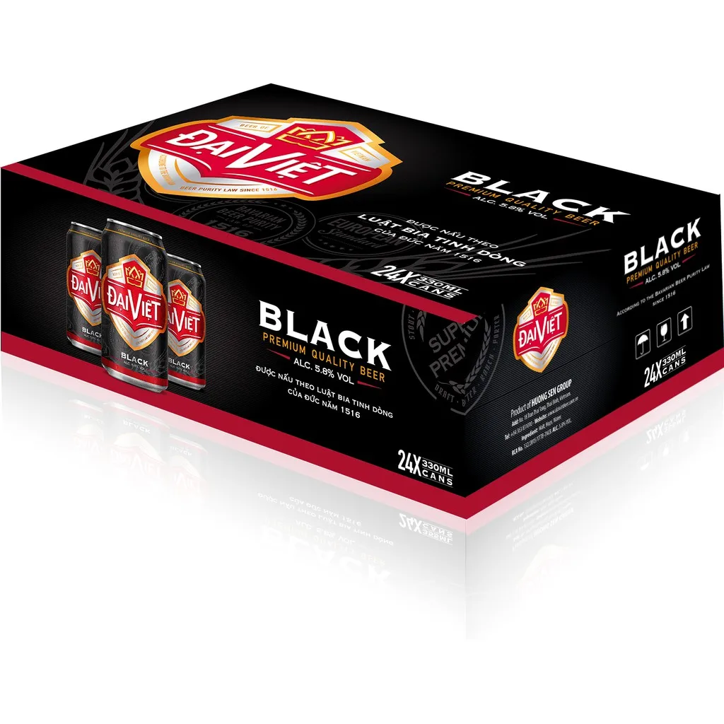 Вьетнамское пиво высокого качества daivietnam черное алюминиевая банка 330 мл обслуживание OEM алкогольные напитки оптовая продажа