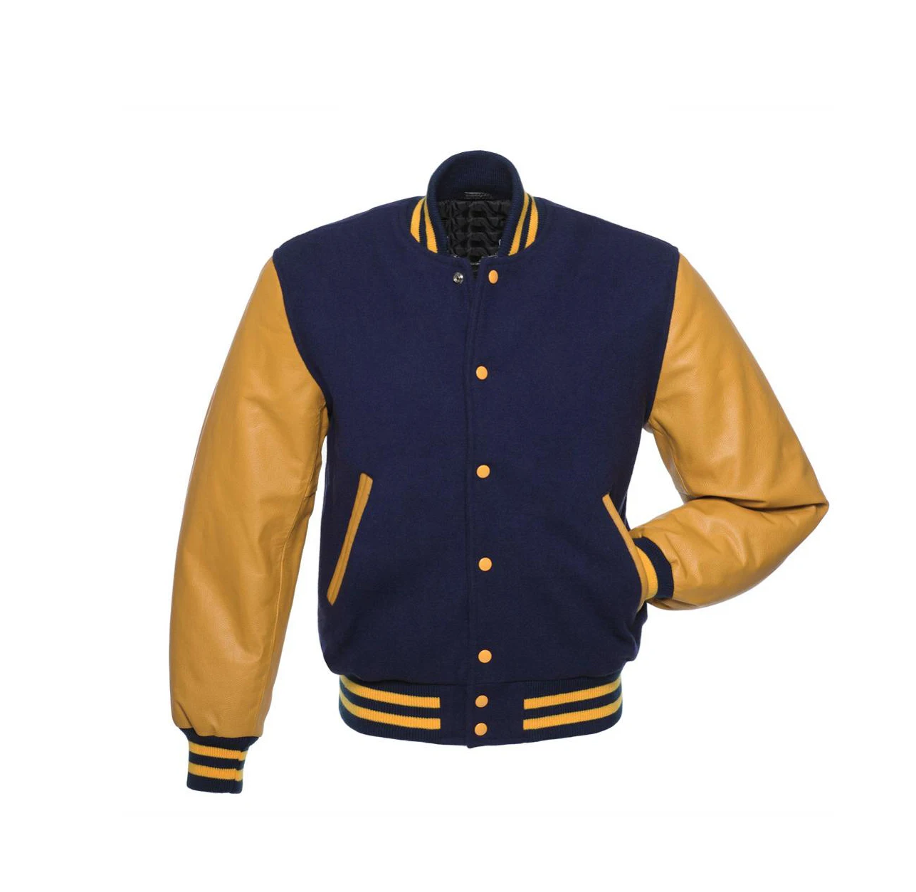 OEM custom leather sleeve chenille embroidery college bomber baseball team vintage letterman varsity jacket for men less price