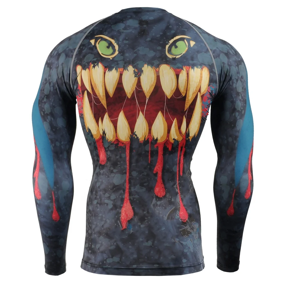 OEM/ODM новейший Rashguard популярный дизайн сублимационная печать для Мужчин MMA компрессионная сыпь