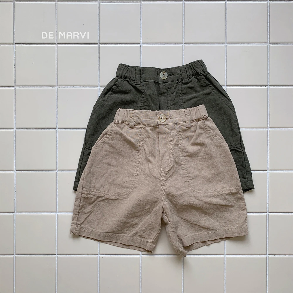  DE MARVI Детские хлопковые льняные винтажные шорты до колена для малышей брюки мальчиков и девочек Оптовая Продажа корейский производитель Сделано в Корее