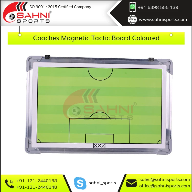 Football Soccer Colored Field Printed Coaches Magnetic Tactic Board with Hanging Clips for Different Sports at Competitive Price