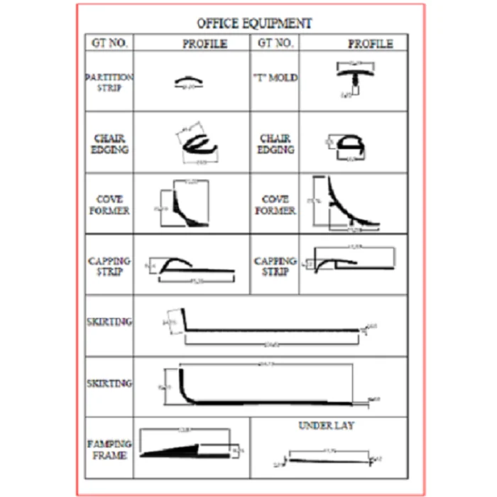 Singapore Supplier Office Equipment Flooring Accessories TPE TPV Rubber Capping Product Rubber Door Window Seal Strip