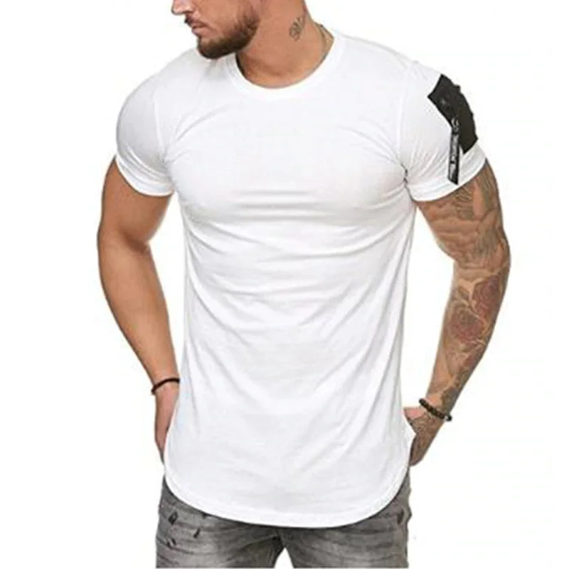 
Mobile Pocket sleeves slim fit formal Cotton T shirts Manufactured by Dhirk Sportswear 