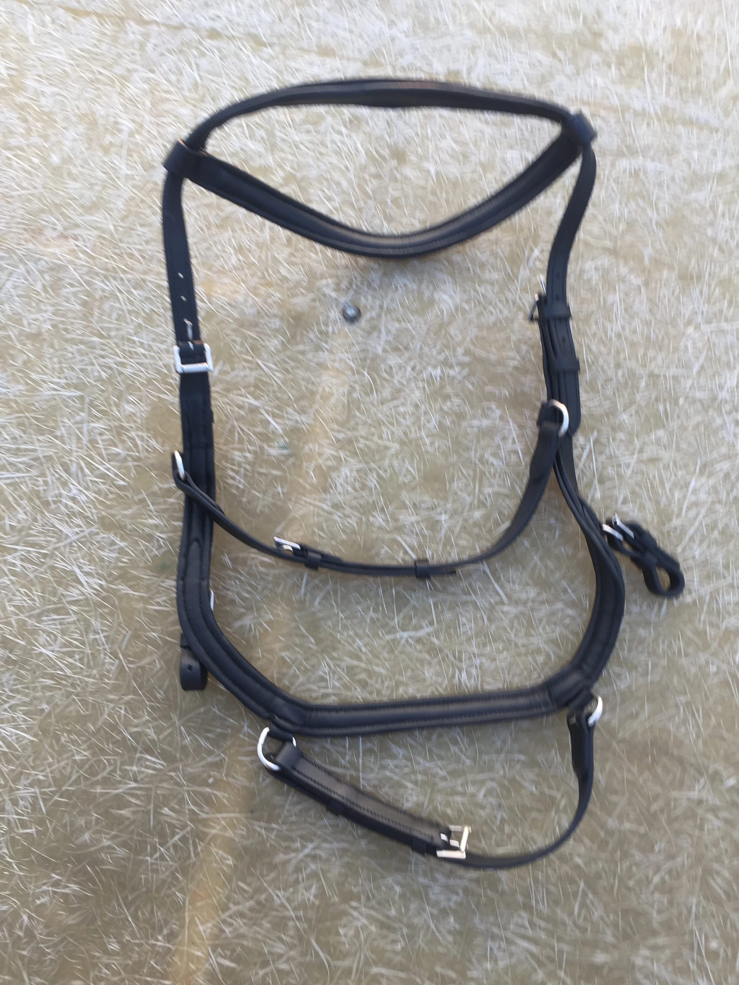  Кожаная лошадь Micklem уздечки белая сшитая бровей уздечка темная Гавана-Большая