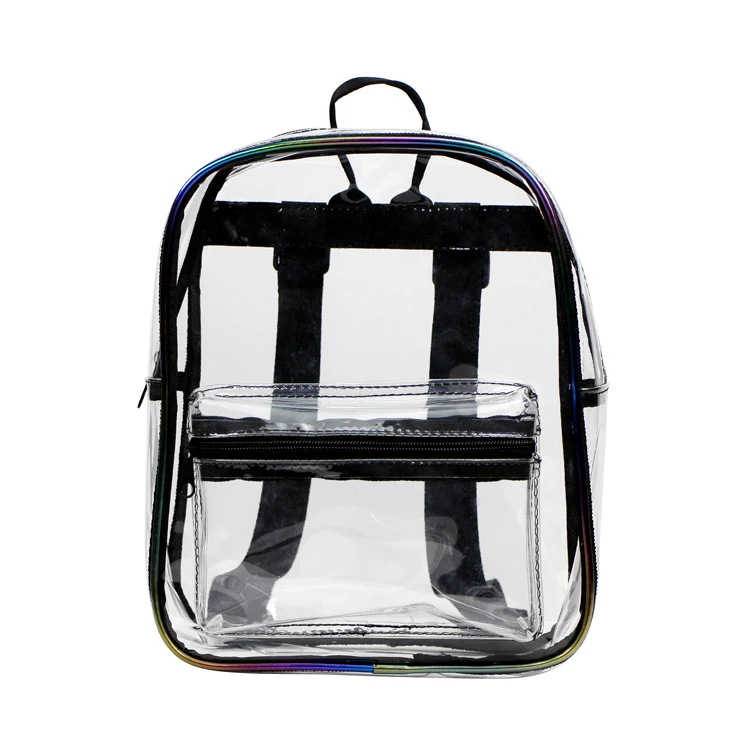 Amazon hot Selling Clear pvc backpack, clear plastic bags, custom clear backpack transparent school bag