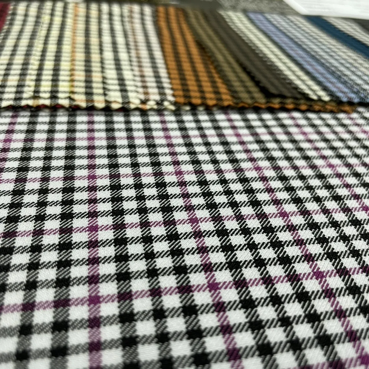 
SH-5508- gingham fabric gingham dress 4 way stretch polyester spandex woven fabric 